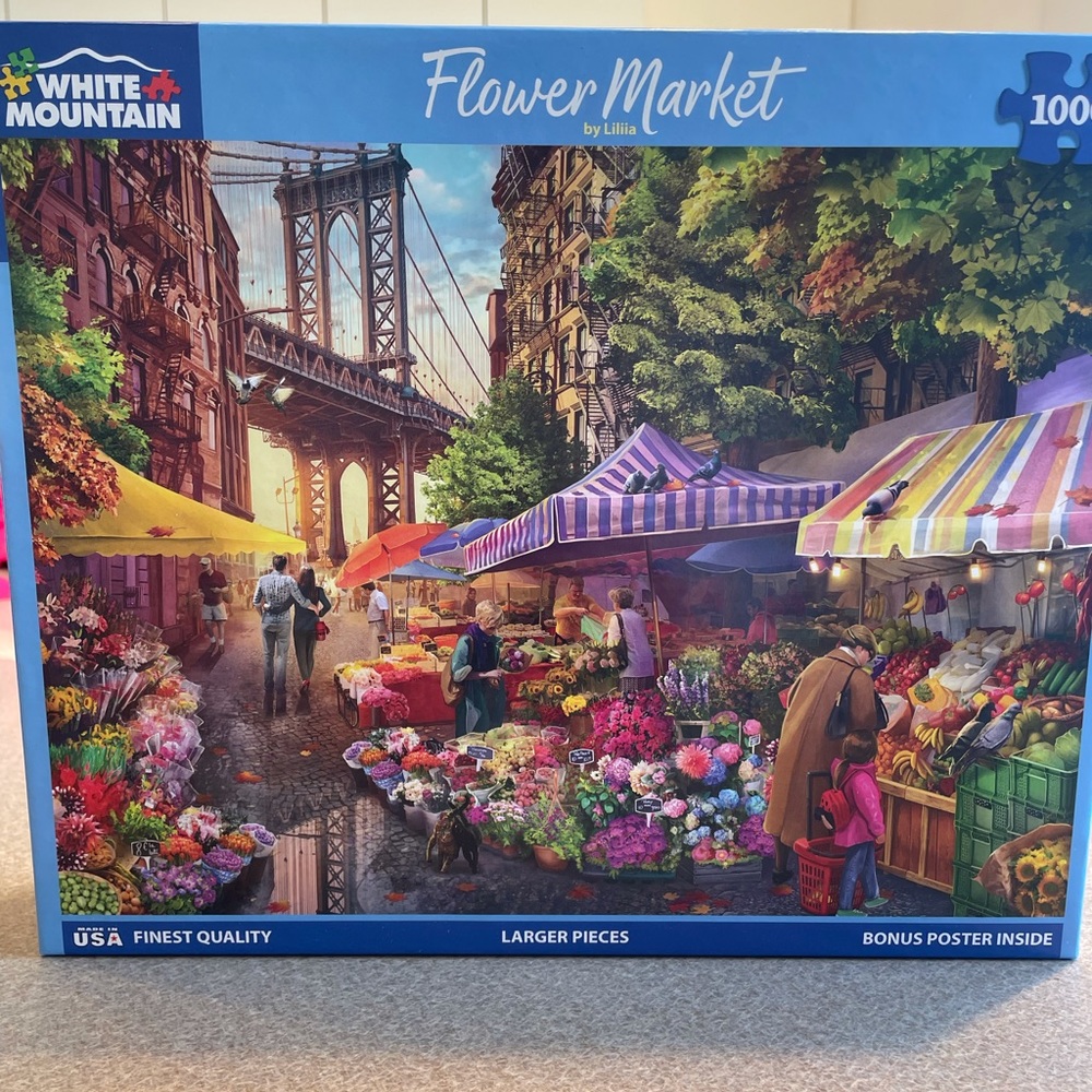 White Mountain Flower Market 1000 Piece Puzzle